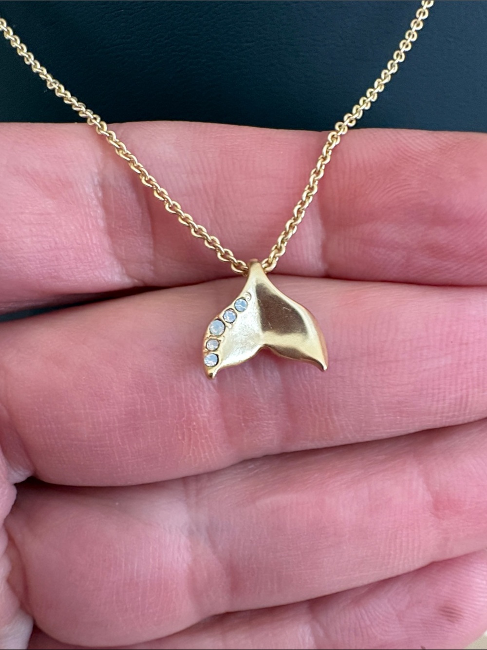 Spartina 449 Mermazing Whale Tail Gold Tone Adjustable Necklace NWOT chain - Picture 7 of 11